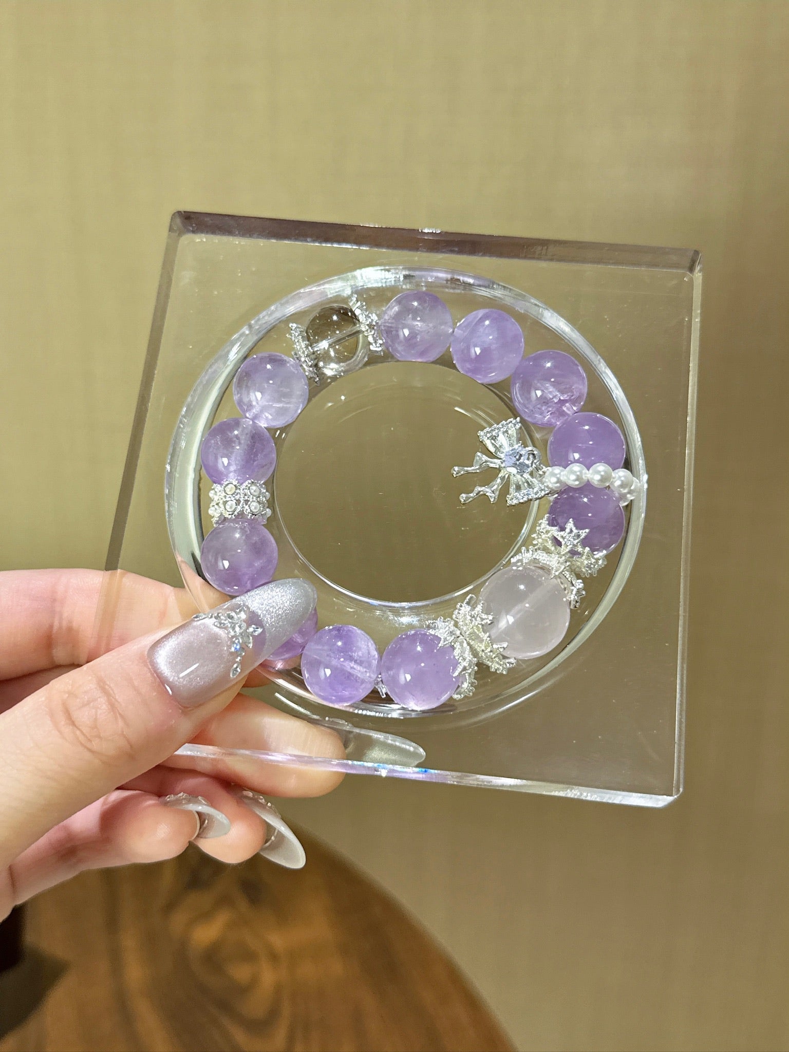 ▫️▪️ Amethyst blonde crystal bracelet